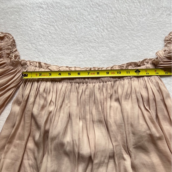 Skylar + Madison Crop Top Boho Off The Shoulder Flowy Dusty Pink Women's Size S - Picture 7 of 12